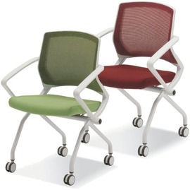 광일체어 프리모스페셜 로라(팔유,흰색사출) 회의용 회의실 의자-(주)진영가구 인천사무용가구
