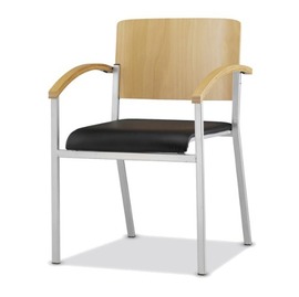 광일체어 WD-524 원목 고정(팔유, 좌패드) 학생 회의용 회의실 의자-(주)진영가구 인천사무용가구