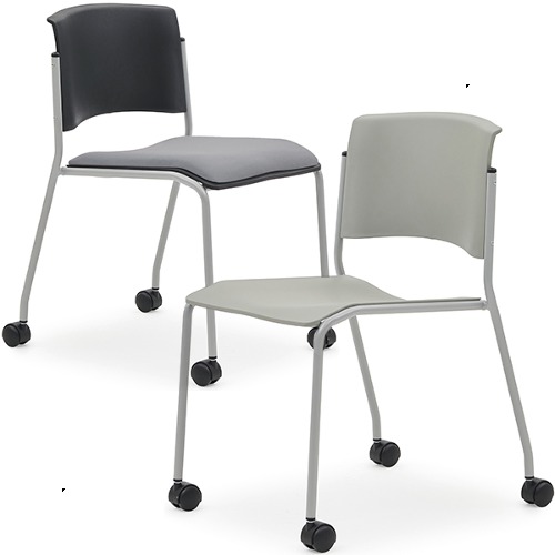 AKT 액트 4 LEG 캐스터형 회의용 회의실 의자 19mm프레임 (MDA-9010/MDA-9010 PAD)-(주)진영가구 인천사무용가구